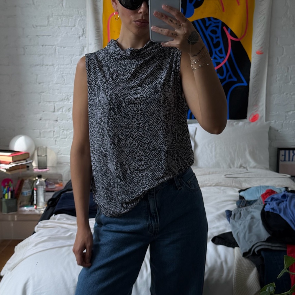 Y2K LEOPARD PRINT TOP - Picture 2 of 4